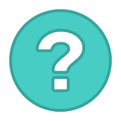Question mark, FAQ sign, Help symbol, vector mark symbols light blue style. Isolated icon.