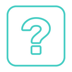 Question mark, FAQ sign, Help symbol, vector mark symbols light blue style. Isolated icon.