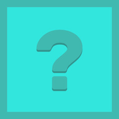 Question mark, FAQ sign, Help symbol, vector mark symbols light blue style. Isolated icon.