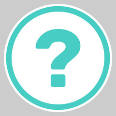 Question mark, FAQ sign, Help symbol, vector mark symbols light blue style. Isolated icon.