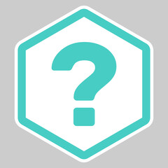 Question mark, FAQ sign, Help symbol, vector mark symbols light blue style. Isolated icon.
