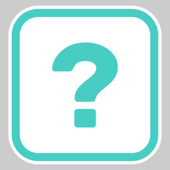 Question mark, FAQ sign, Help symbol, vector mark symbols light blue style. Isolated icon.