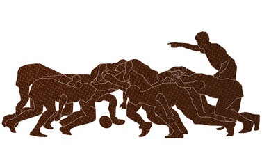 rugby player scrum metal texture