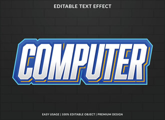 computer editable text effect template use for business logo and brand