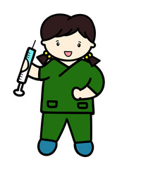 occupation, occupational clothes, children, nurse