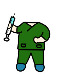 occupation, occupational clothes, children, nurse