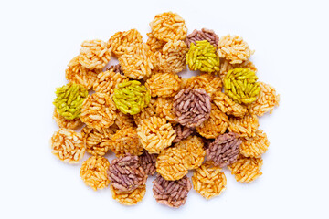 Thai sweet crispy rice cakes