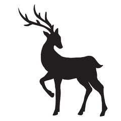stag silhouette male deer vector icon on white background