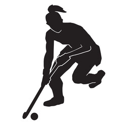 female field hockey athlete silhouette