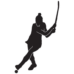 female field hockey athlete silhouette