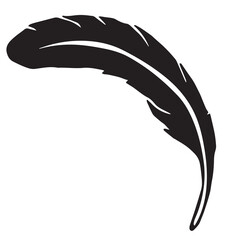 feathers silhouette vector on white background 