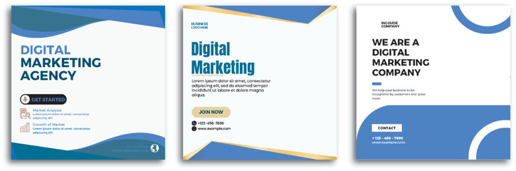 Digital business marketing social media post template