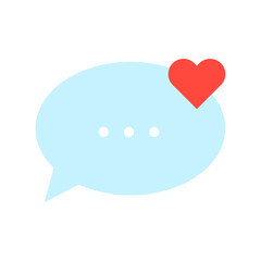 Fototapeta na wymiar Chat message love icon illustration design