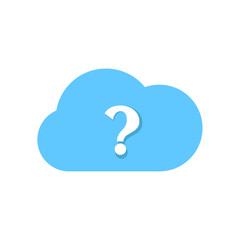 Cloud with Question Mark icon illustration design