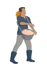 farmer planting seeds