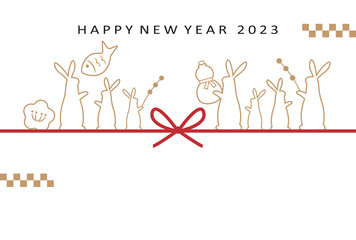 2023 New Year Card 06 Rabbit year
