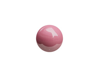Round ball shape icon 3d render illustration