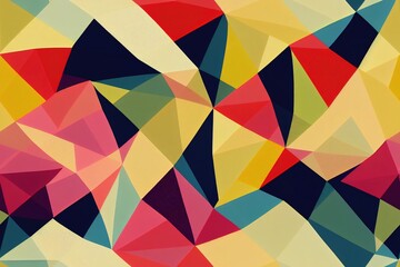 Fototapeta premium Set of Cute bright seamless patterns. 2d illustration bright design. Abstract seamless geometric pattern on vibrant background.