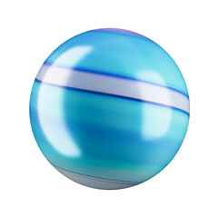 3D Holographic Glass Circle Illustration