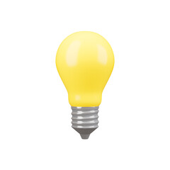 3d Element Light Bulb Icon 3d Render Illustration