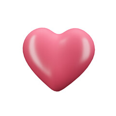 Fototapeta premium Heart icon isolated 3d render illustration