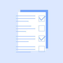 Task list icon. Document with paragraphs