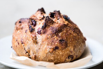 Artisan loaf of bread with berries and nuts