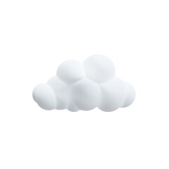 Simple clouds isolated on blue background