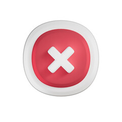 Fototapeta premium Rejection icon 3d element Illustration