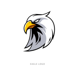 Premium quality eagle logo with an elegant look and simple illustration.Designs Concept for T-shirts, Tattoos, Stickers, Gaming Logos or Posters.
