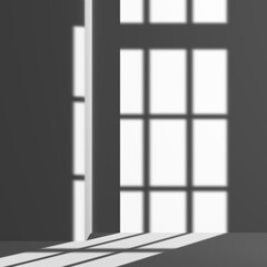 Transparent window frame shadow background design element
