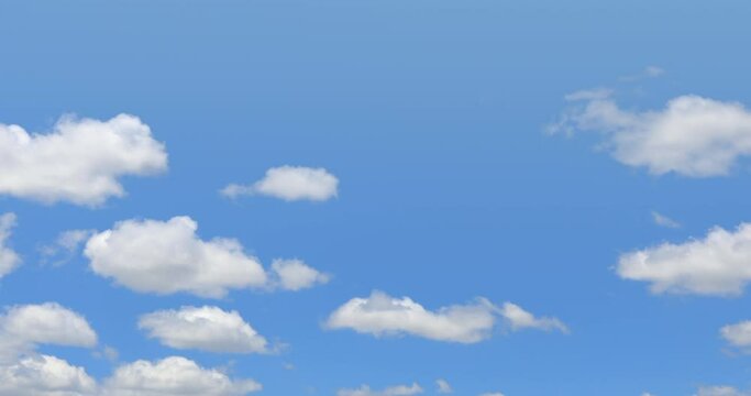 Cumulus clouds form against brilliant blue sky growth Blue sky and Seamless clouds Time lapse nature rolling puffy cloud oxygen moving Time lapse white clouds Puffy fluffy blue sky in background art