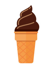 ice cream cone in flat style