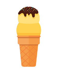 ice cream cone in flat style