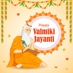 vector illustration for the Indian festival Valmiki Jayanti