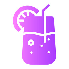 cocktail gradient icon