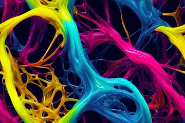 Colorful liquid background,Seamless pattern, 3D rendering, 3D illustration.