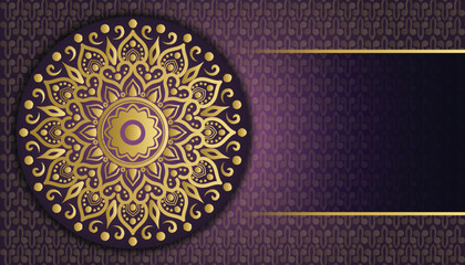 Beautiful abstract luxury mandala background design. Abstract ornamental greeting card design.