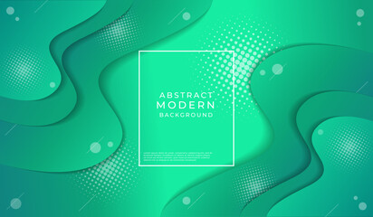 Modern abstract emerald green texture background. Vector illustration of 3d abstract style