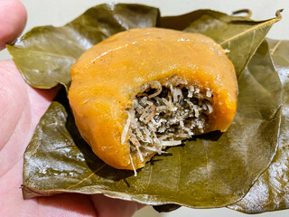 Southeast Asian food leaves glutinous rice cake