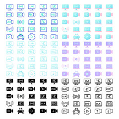 set of icons for web and mobile