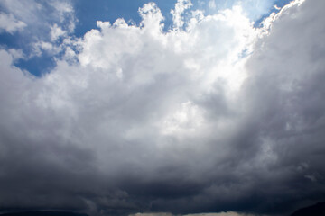 cloud formation sunny sky dark storm forming rain weather