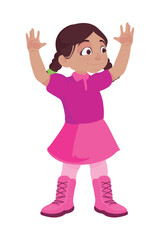 cheerful girl design