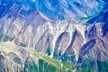Aerial photography of the texture of the earth