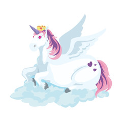 unicorn on a cloud