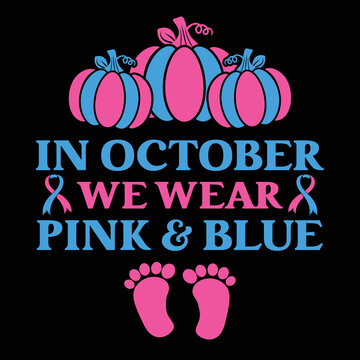 In October We Wear Pink & Blue, Pumpkin, Ribbon