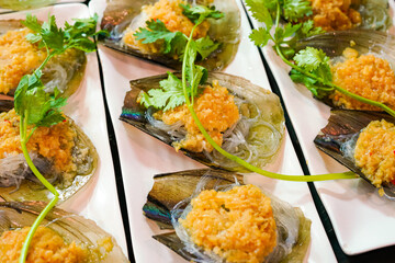Gourmet Cuisine with Minced Garlic and Mussel