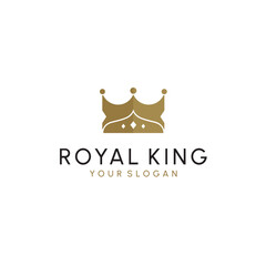 Crown Logo Royal King Queen abstract Logo design vector template. Geometric symbol Logotype concept icon.