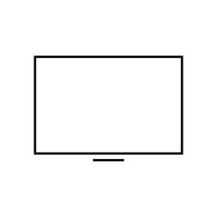 Computer monitor screen flat icon