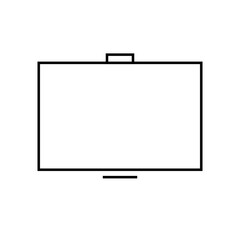 Computer monitor screen flat icon